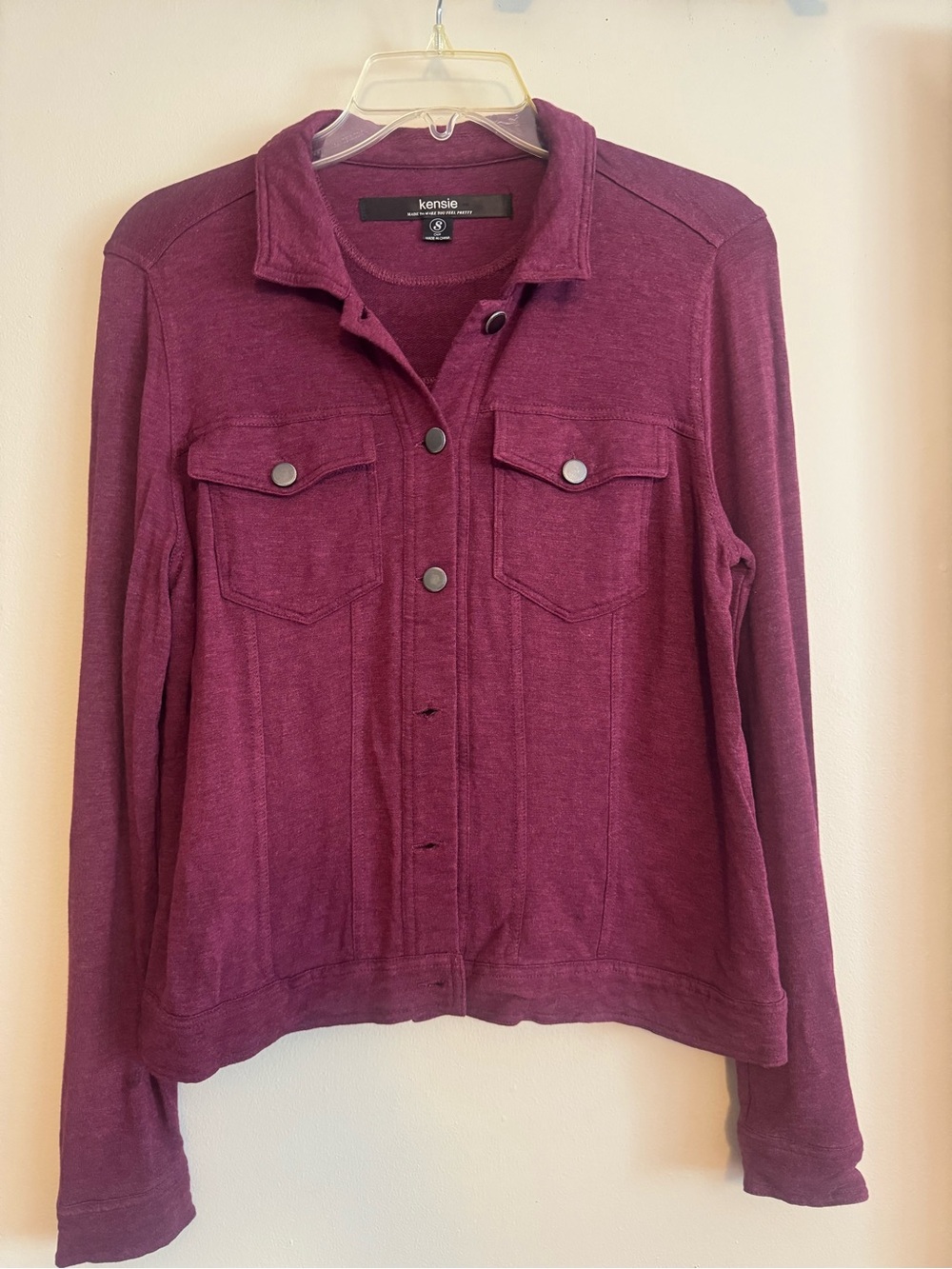 Kensie Heathered Plum Knit Top